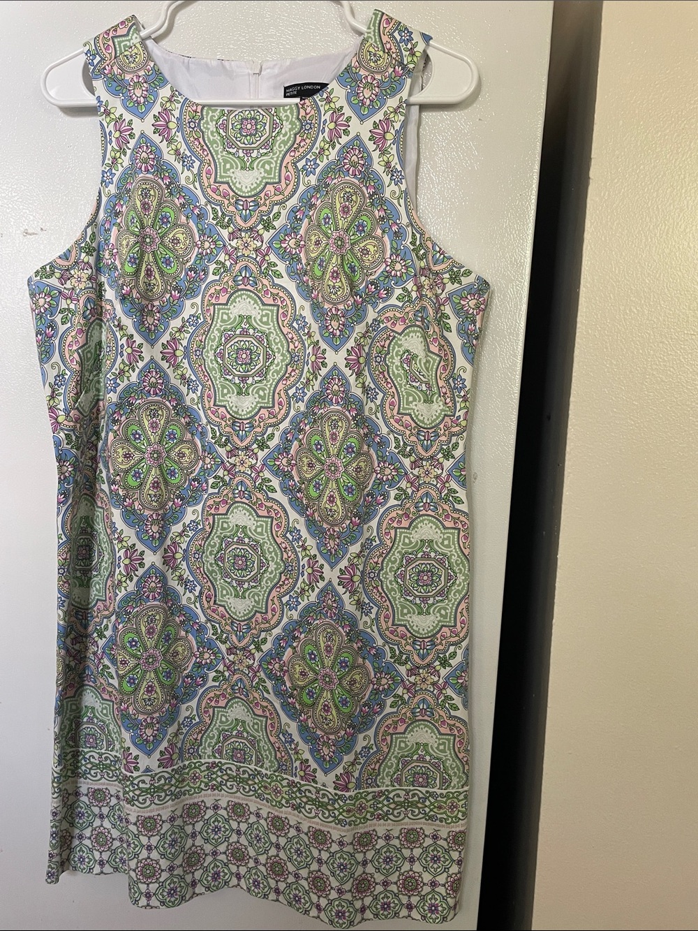 Maggy London 14P Cotton Feminine Floral Whimsy Pastels Dress